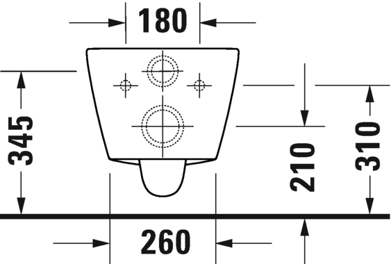 Унитаз подвесной Duravit D-Neo 2577090000 безободковый