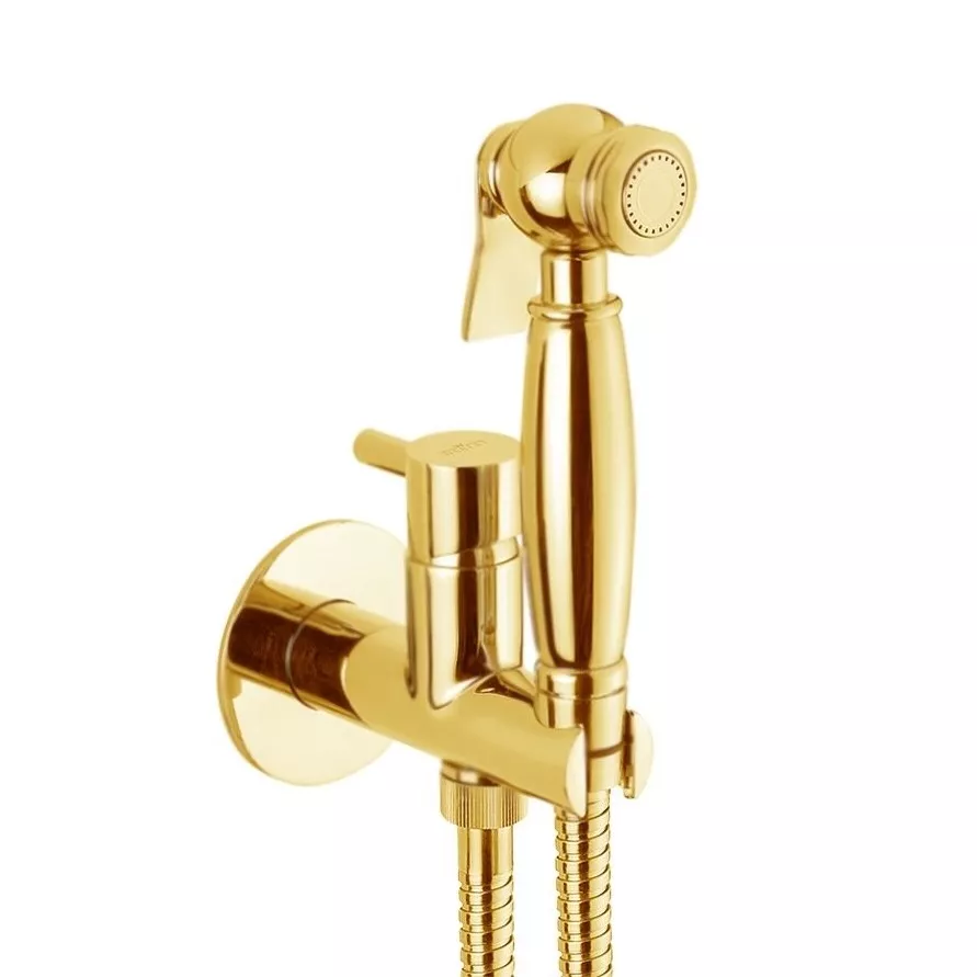 Гигиенический душ со смесителем Webert Elio EL870302010, золото