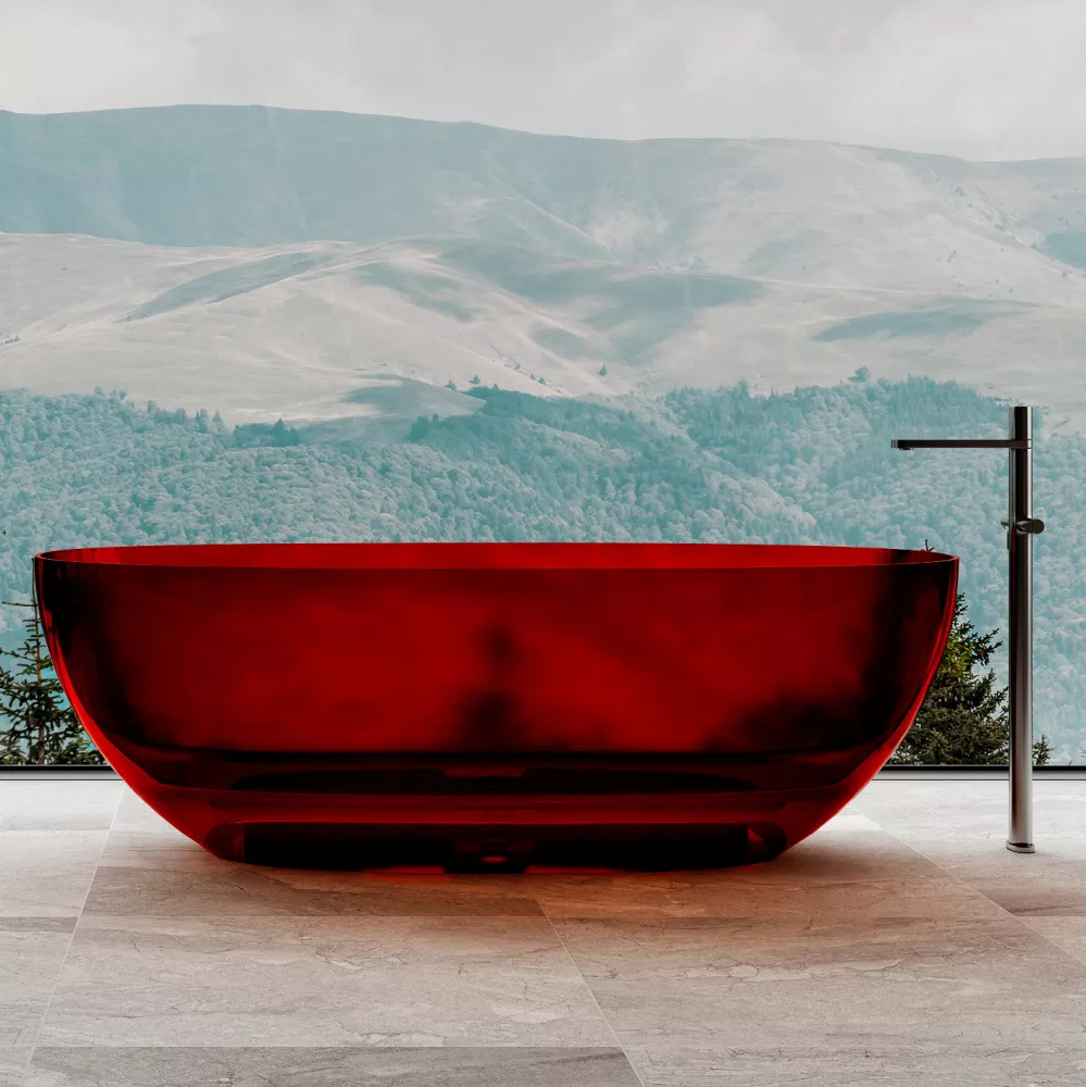 Красная ванна Abber Kristall 170х75 AT9703Rubin