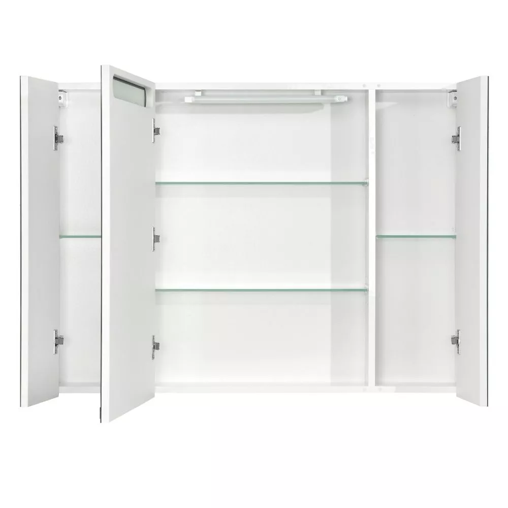 Зеркальный шкаф AQUATON Мадрид 100 со светильником белый 1A111602MA010