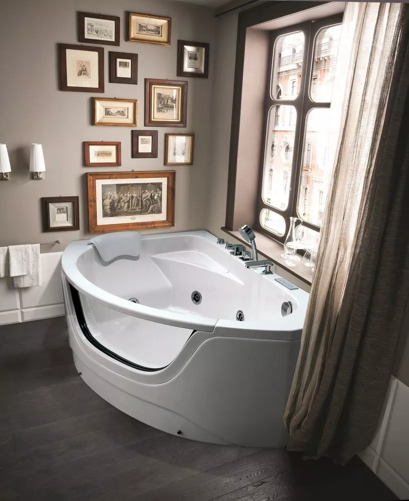 Асимметричная акриловая ванна Black&White Galaxy 160х100 500800L