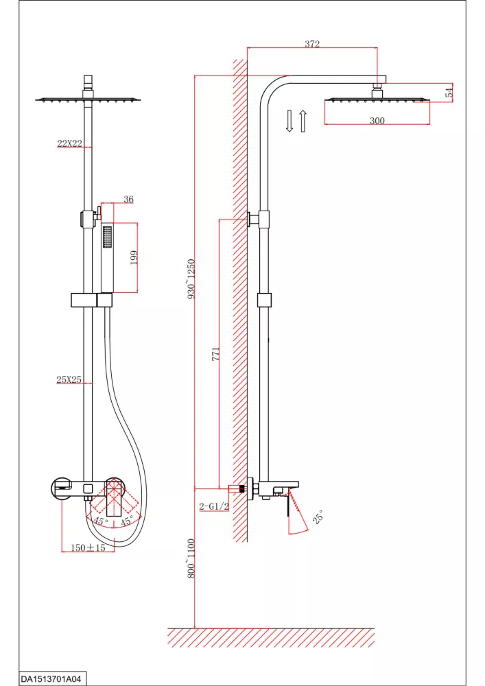 Душевая система D&K Bayern Liszt DA1513701A04