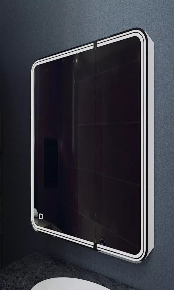 Зеркало-шкаф с подсветкой Art&Max Verona AM-Ver-700-800-2D-L-DS-F