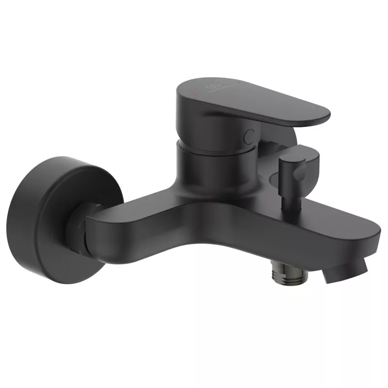 Черный смеситель для ванны с душем Ideal Standard Ceraline BC500XG