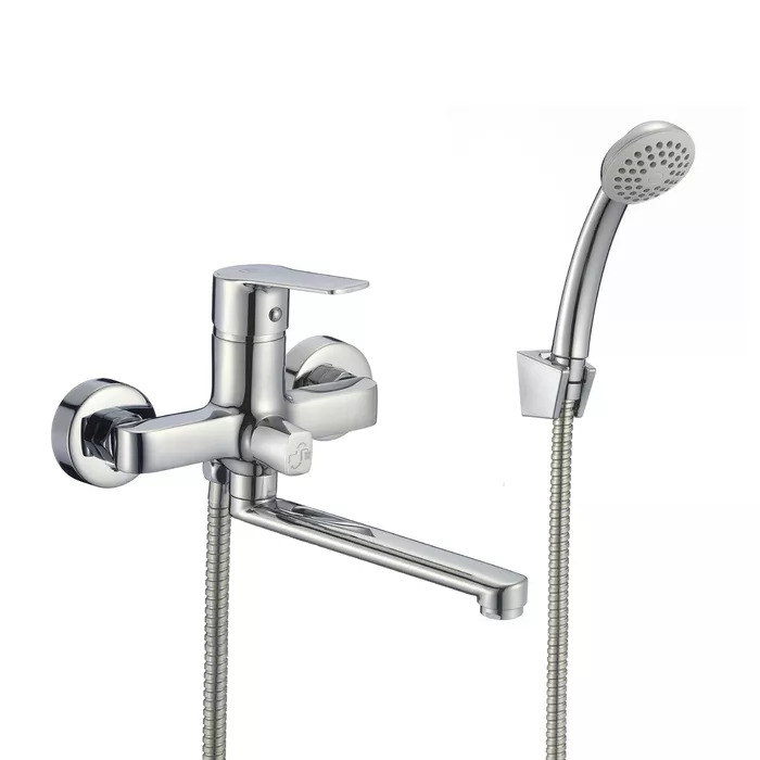 Настенный смеситель для ванны с душем Milardo Helic HELSB02M02