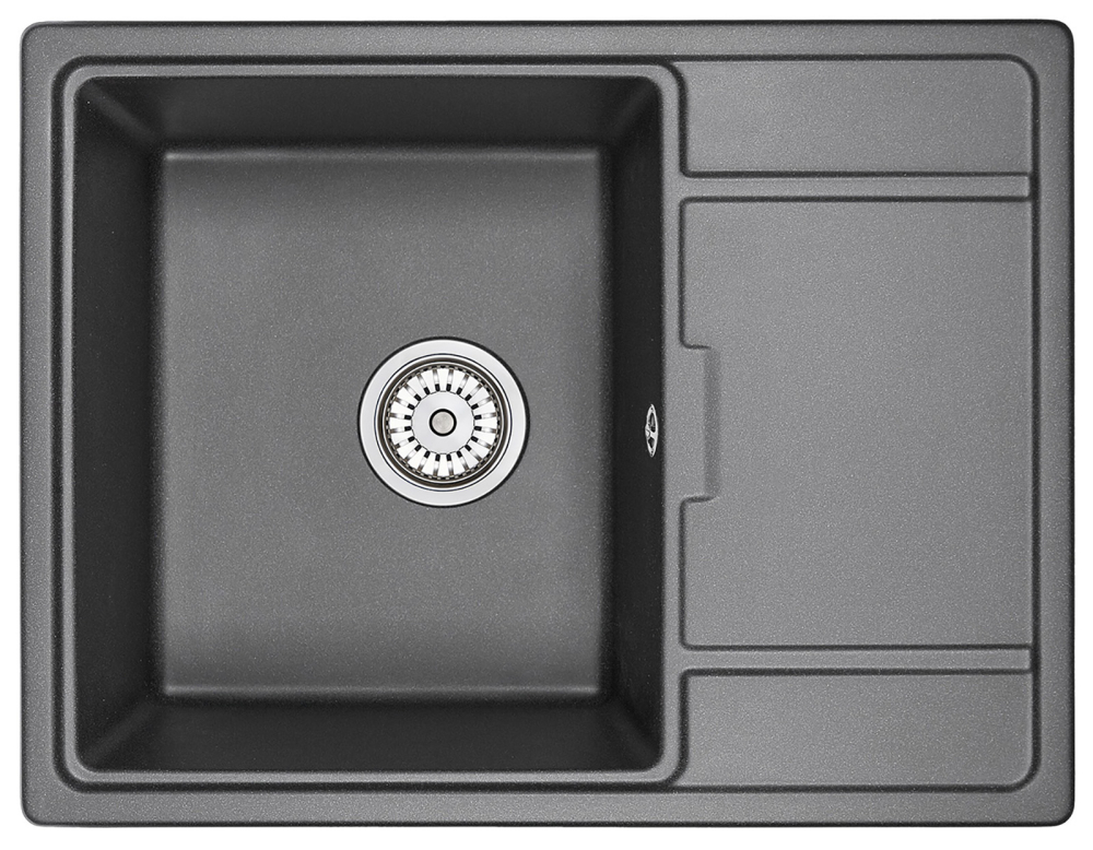 Прямоугольная кухонная мойка Granula Gr GR-6503 черный