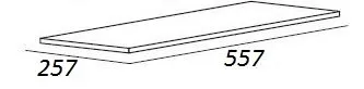 Полка для подвесной металлической полки 56 см Cezares CADRO-60/30-MENS-NERO, чёрный