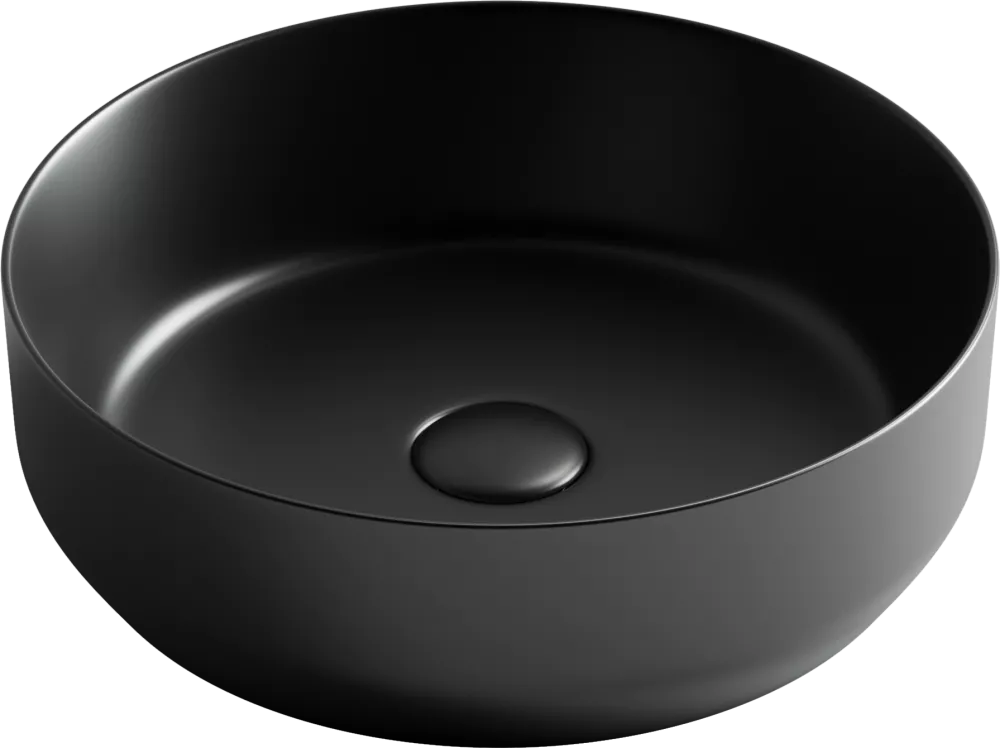 Черная накладная раковина Ceramica nova Element CN6022MB