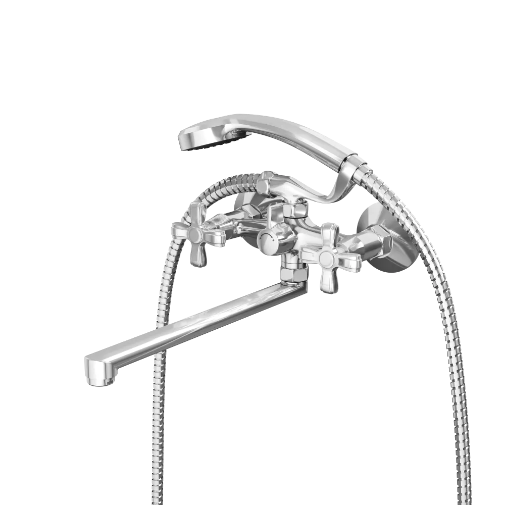 Вентильный смеситель для ванны с душем Rush Bianki BI7650-51