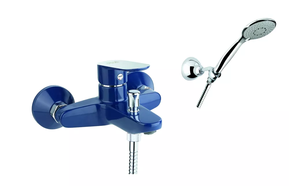 Синий смеситель для ванны с душем Fiore Kevon 81TX8150