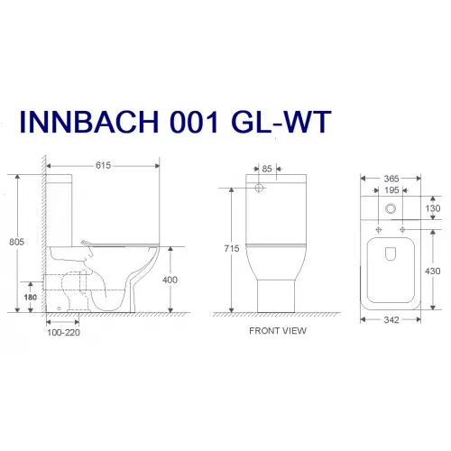 Унитаз компакт WeltWasser Innbach 001 GL-WT 10000009968