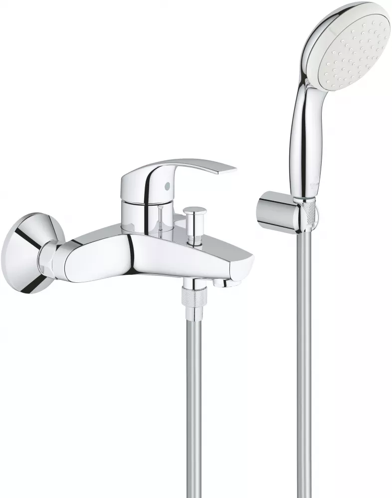 Настенный смеситель для ванны с душем Grohe Eurosmart New 3330220A