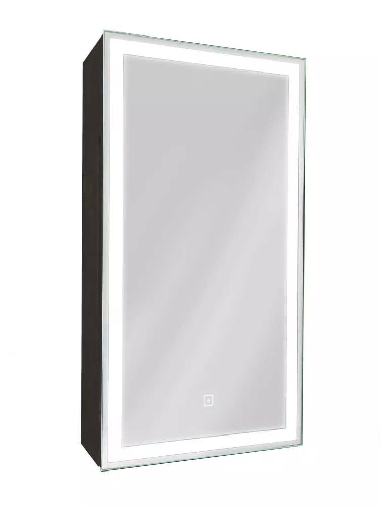 Зеркало-шкаф с подсветкой Art&Max Techno AM-Tec-350-650-1D-L-DS-F-Nero