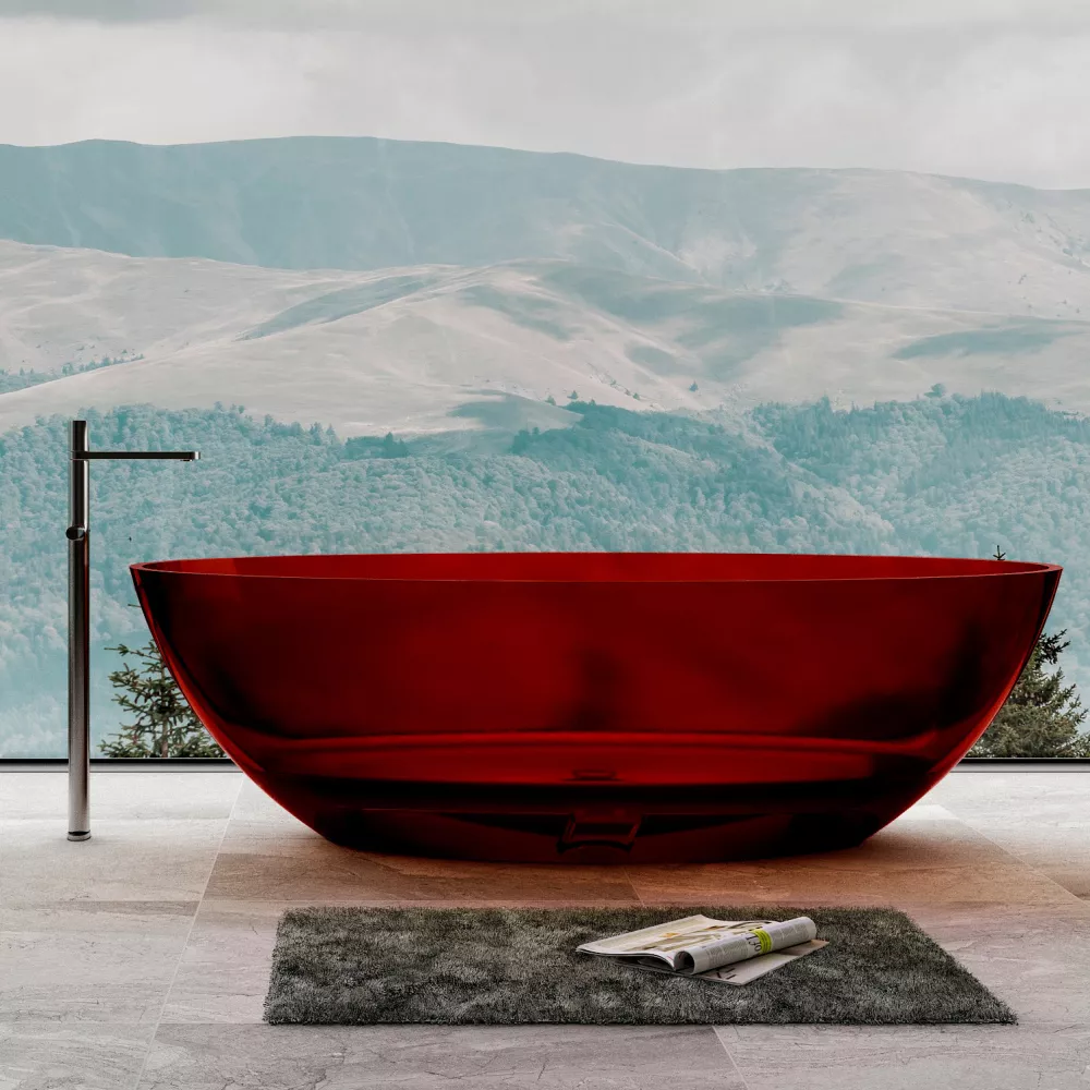 Красная ванна Abber Kristall 180х85 AT9702Rubin