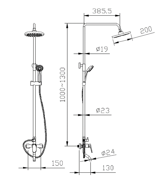 Душевая система Bravat F6191238CP-A-RUS