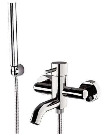 Латунный смеситель никель для ванны с душем Remer X Style X02NPO