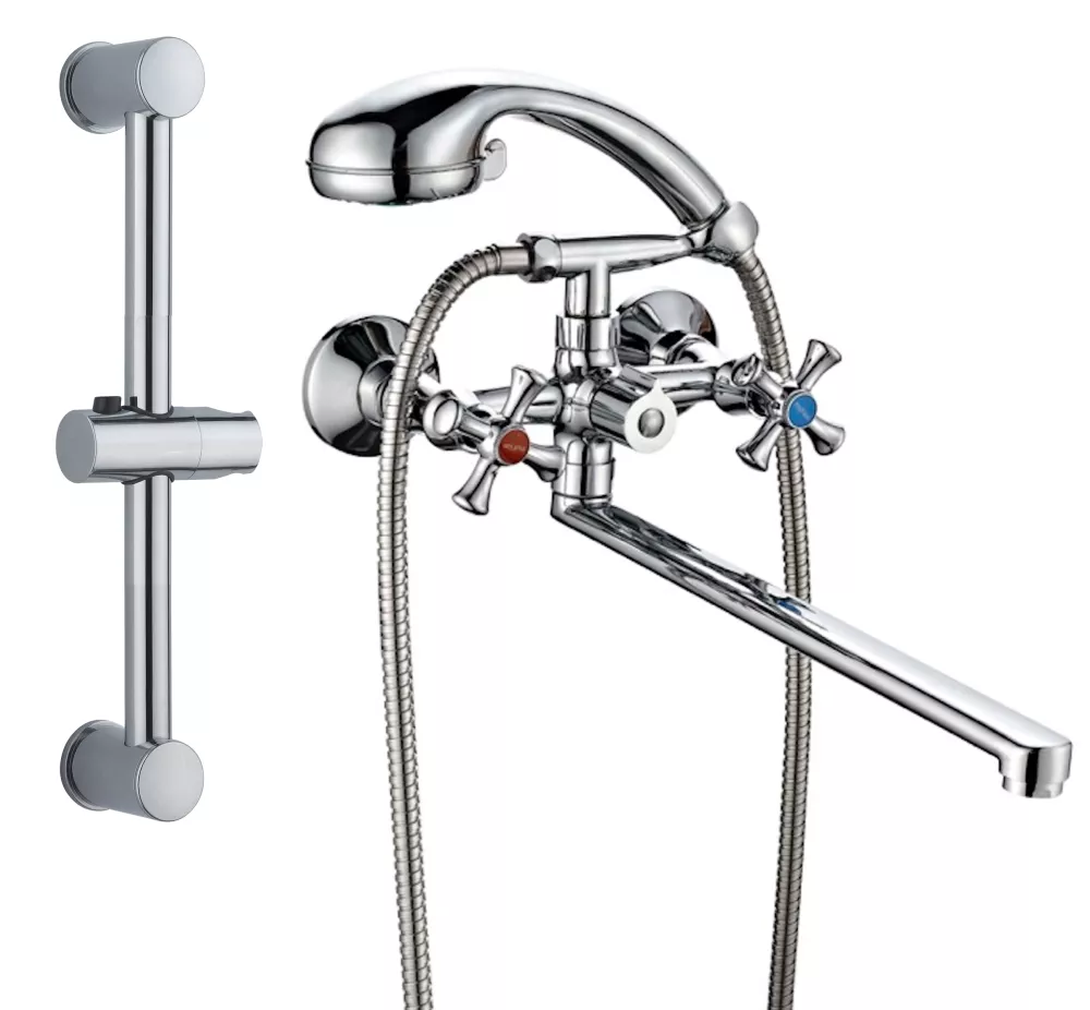 Настенный смеситель для ванны с душем Псм-профсан Евро PSM-159-75-ST