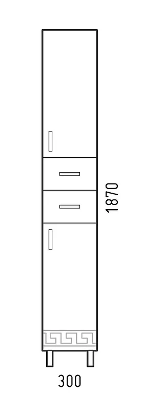 Шкаф пенал Corozo Олимп SD-00000693 30 см