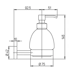 Дозатор для жидкого мыла Paini Dax-DaxR 84CR031BI
