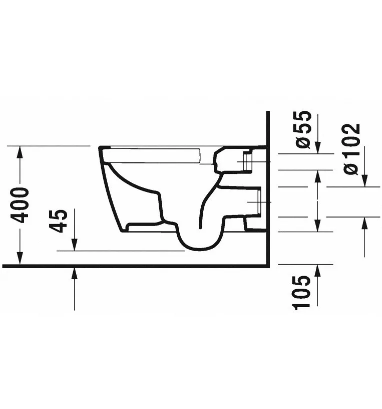 Унитаз подвесной Duravit ME by Starck 45290900A1 с сиденьем микролифт безободковый