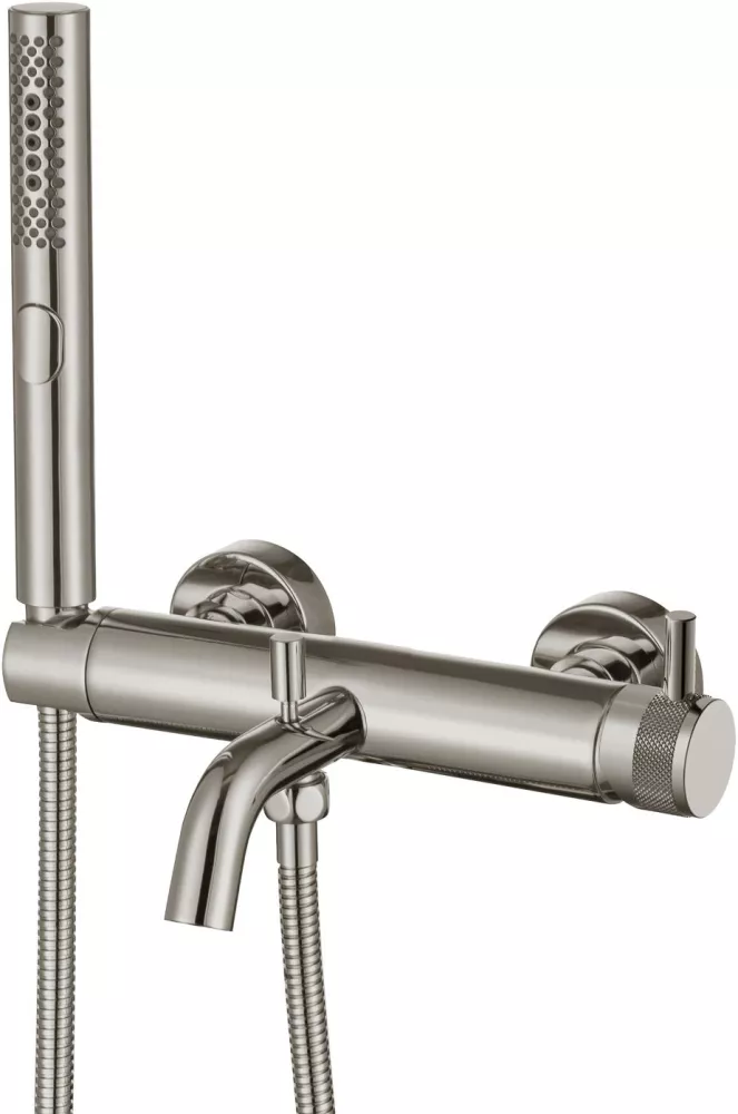 Латунный смеситель никель для ванны с душем Allen Brau Priority 5.31D10-BN