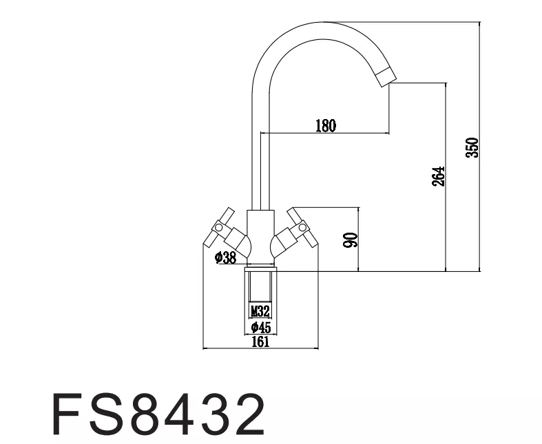Смеситель для кухонной мойки Fmark FS8432H
