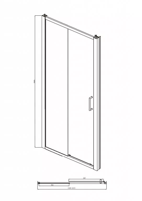 Душевая дверь Bravat Line BD120.4101A