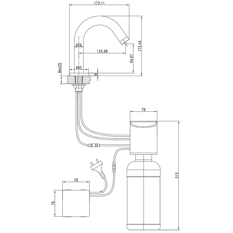 Дозатор для жидкого мыла Lemark Project LM4644CE