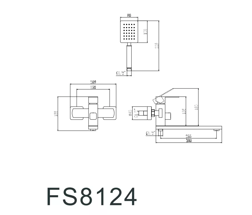 Смеситель для ванны Fmark FS8124H