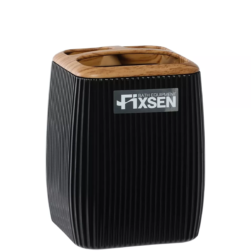 Стакан для зубных щеток Fixsen Black Wood FX-401-3