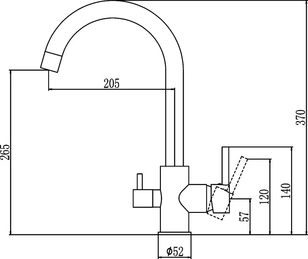 Смеситель для кухонной мойки Savol S-L1802C