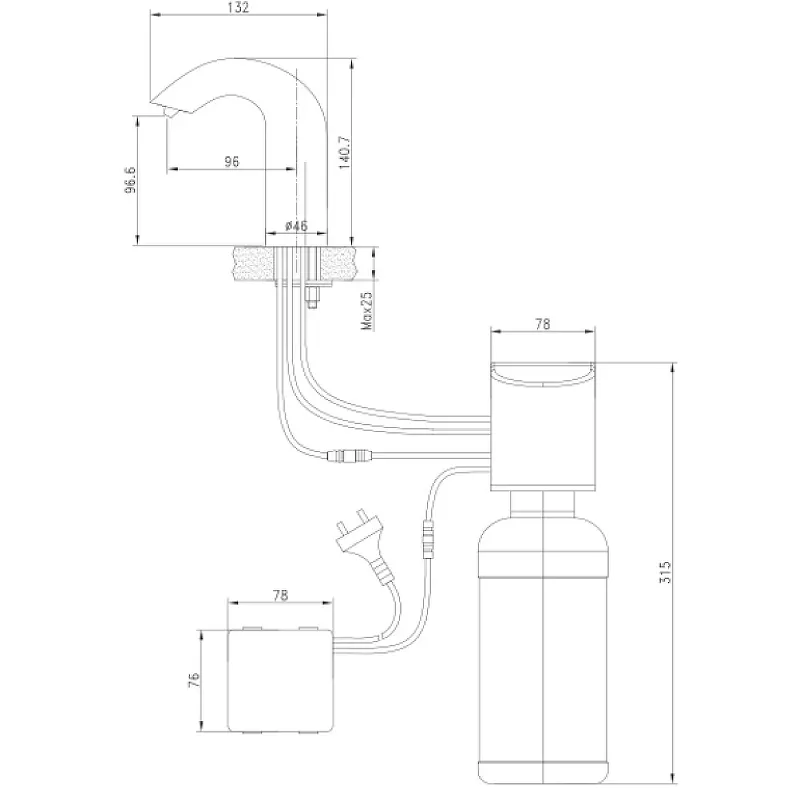 Дозатор для жидкого мыла Lemark Project LM4642CE