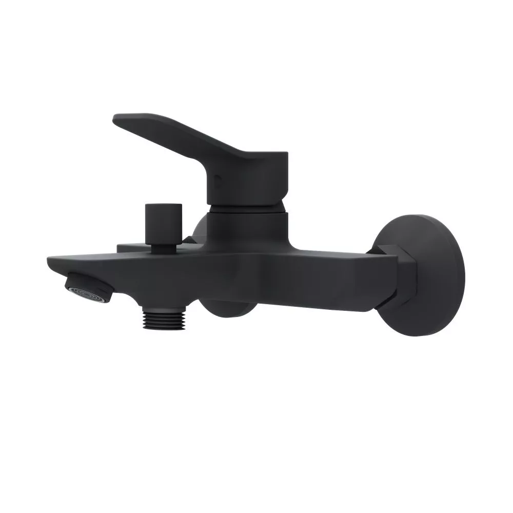 Черный смеситель для ванны с душем AM.PM X-Joy F85A10022