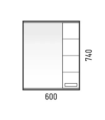 Зеркальный шкаф Corozo Денвер 60 SD-00000533