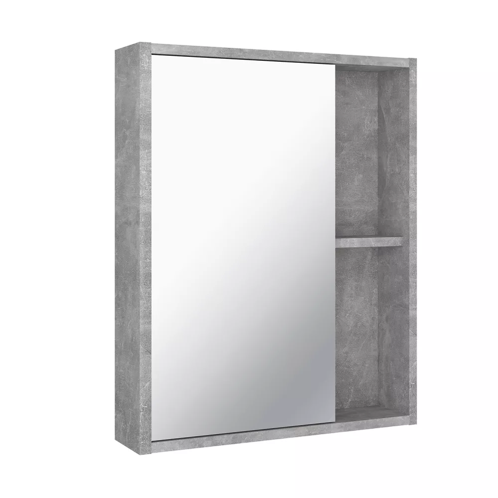 Зеркальный шкаф Runo серый бетон Эко 52 00-00001184