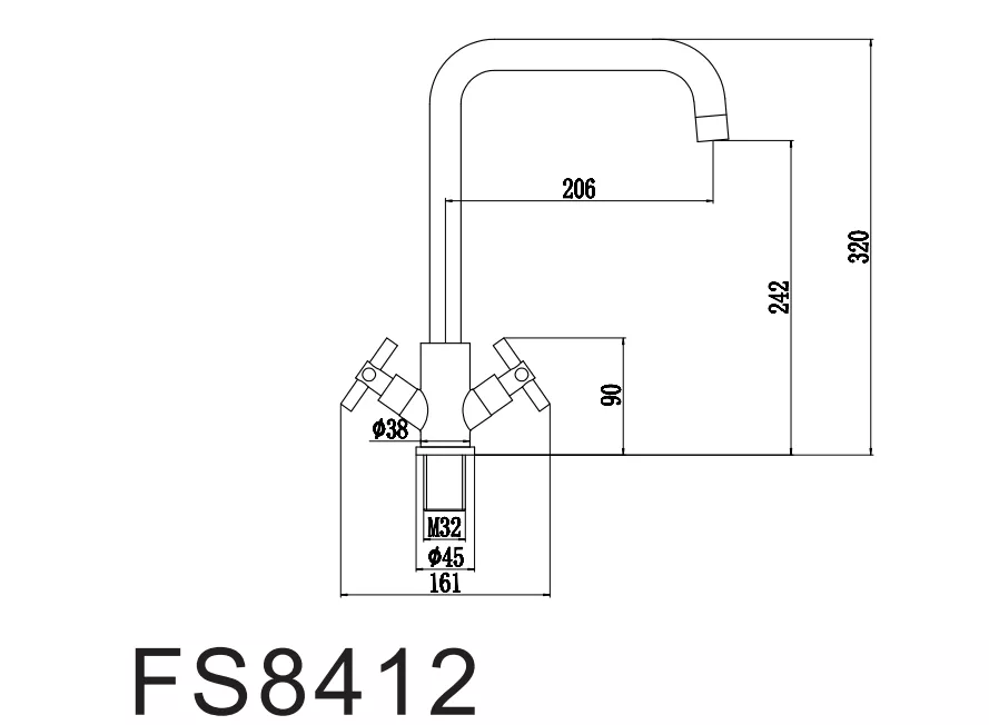 Смеситель для кухонной мойки Fmark FS8412