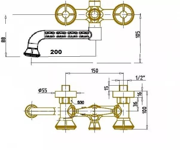Душевая система Bronze de Luxe Royal 10121PF/1