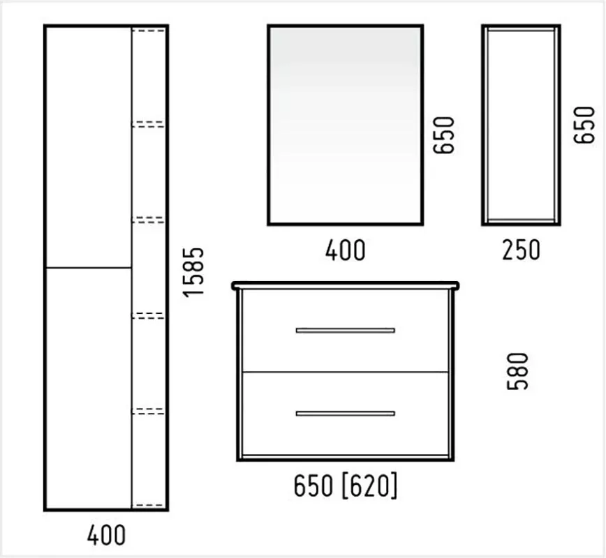 Шкаф пенал Corozo Гольф SD-00000365 25 см