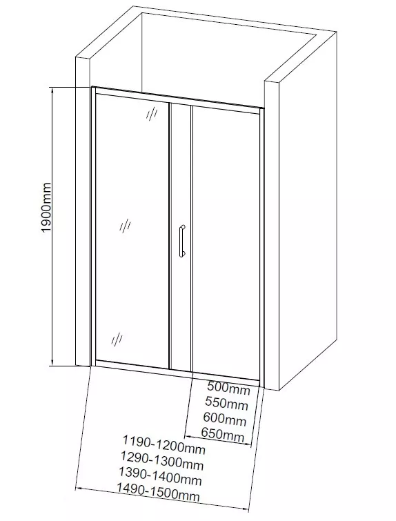 Душевая дверь Aquanet SD-1400A
