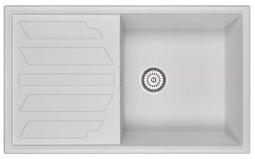 Белая кухонная мойка Granula Gr 8601, АРКТИК