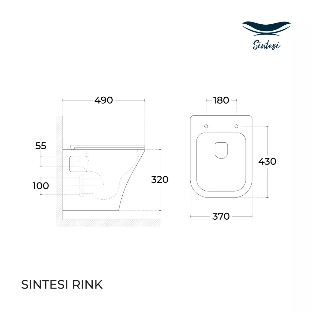 Унитаз подвесной Sintesi Rink SIN-TS-RNK-161