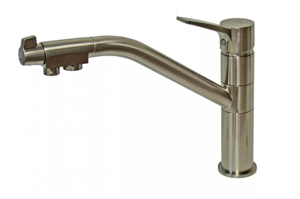 Латунный смеситель никель для кухни Zorg Sanitary ZR 401 KF NICKEL