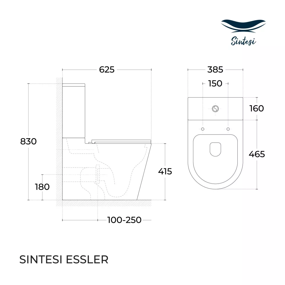 Унитаз-компакт Sintesi Essler SIN-TP-SLR-281,SIN-SRB-30