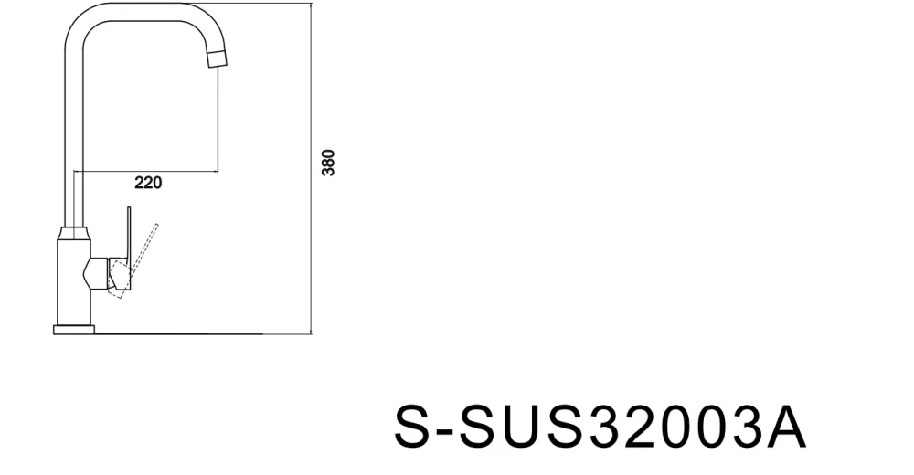 Смеситель для кухонной мойки Savol S-SUS32003A