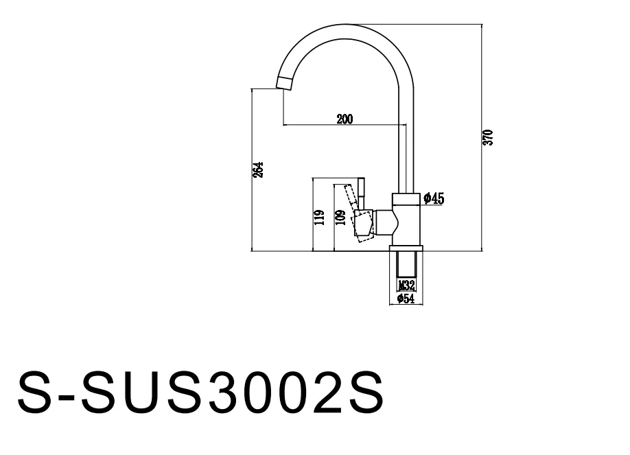 Смеситель для кухонной мойки Savol S-SUS3002S