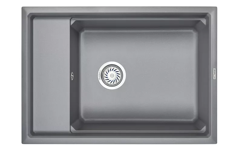 Прямоугольная кухонная мойка Granula Kitchen Space KS-7305 алюминиум