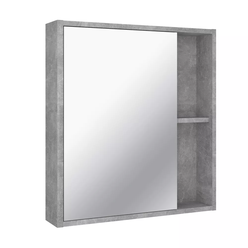 Зеркальный шкаф Runo серый бетон Эко 60 00-00001186