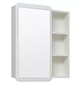 Зеркальный шкаф Runo универсальный белый Капри 55 УТ000003786